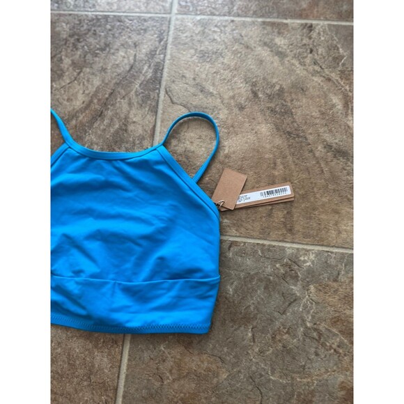 Skims Signature Swim High Neck Top Turquoise Size Medium - Picture 7 of 10